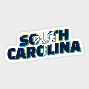 South Carolina vintage style retro souvenir Sticker